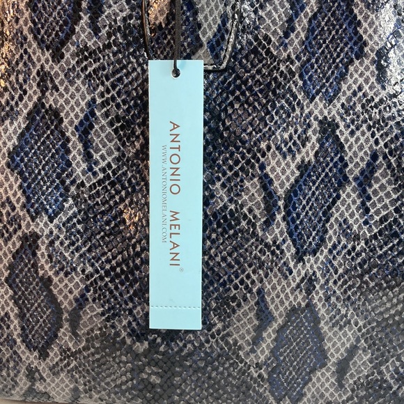 Antonio Melani Snake Python Print Leather Bag - Picture 2 of 14